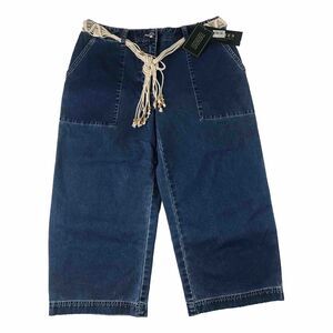 Ralph Lauren Women's Crop Denim Rope Tie Belt Cotton Jeans Size Petite 8P